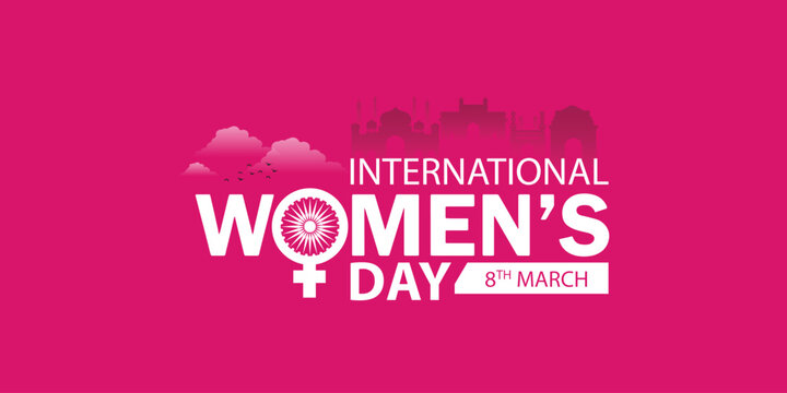 International Women's Day of the India, India theme concept creative design for the women's day, Campaign theme- #InspireInclusion, Females for feminism, independence, sisterhood, empowerment