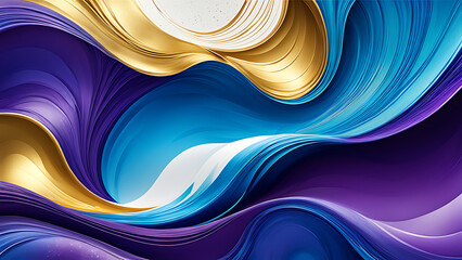 Modern colorful curved background blue purple wave
