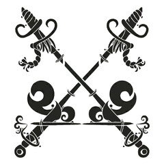 Monochrome bow isolated Vector