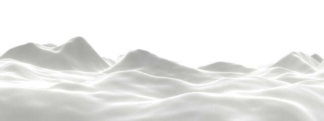 Obraz premium 3D snowy mountain. Snow terrain.