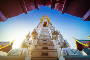 Climb the prang to pay homage to the Buddha's relics at a large Phra Si Rattana Mahathat is a...