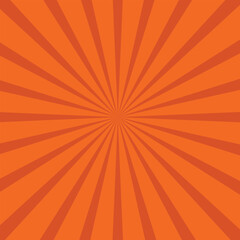Fototapeta premium Sun rays, summer background orange colored, vector illustration