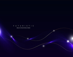 Abstract attractive tech wave dynamic lines background