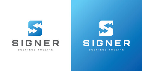 modern letter s logo design