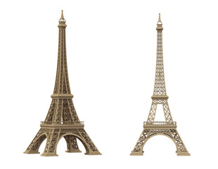 Eiffel tower isolated over the transparency background. 