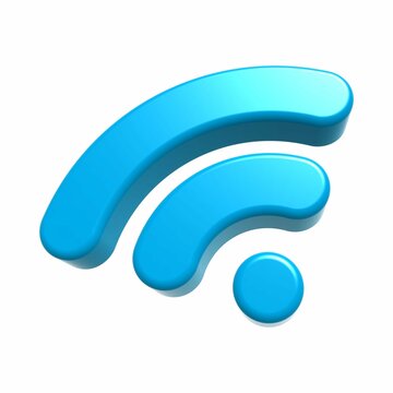 3D Wifi Icon. Wifi Signal icon 3d rendering. Wifi Symbol 3d illustration.  - 21