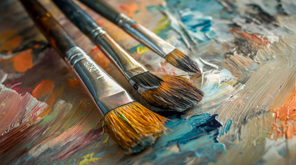 Obraz premium Artistic Tools at Work