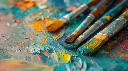Fototapeta premium Artistic Tools at Work