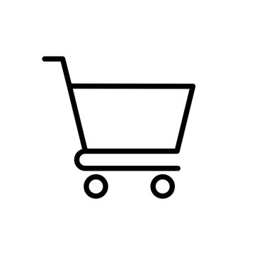 shopping cart vector or flat icon for web and app. online store or online store sale concept. buy and sell online. e-commerce concept. 
