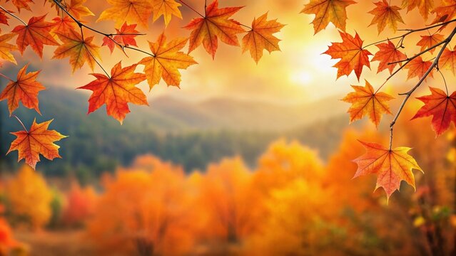 autumn background. bright colorful leaves of a red, orange and yellow colors colorful background with autumn maple leaves.