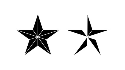 star emblem, black isolated silhouette