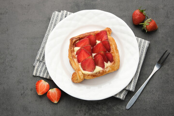 Strawberry Cream Cheese Danish Pastry
