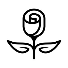 Rose Vector Logo Design Template