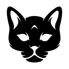 Cat Head Vector Logo Design Template