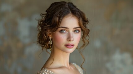 Naklejka premium Cheerful Prom Queen Portrait
