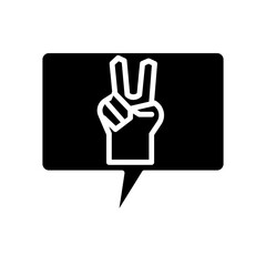 Fototapeta premium talk about peace solid icon