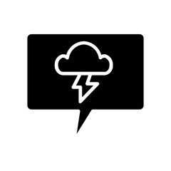 talking about storms solid icon
