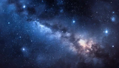 Foto op Plexiglas Voyage à travers le cosmos avec galaxie et étoiles représentant l'espace et l'univers pour un arrière-plan de voyage intersidéral vers mars ou une autre planète de notre système solaire © -Y4NN-