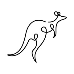 Kangaroo Vector Logo Design Template