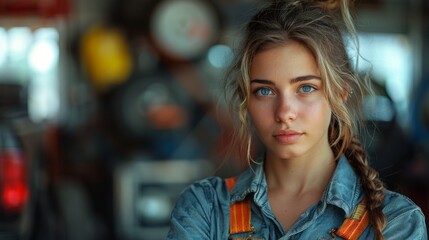 Fototapeta premium Female Mechanic