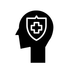 Obraz premium health thoughts solid icon 