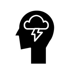 lightning thought solid icon
