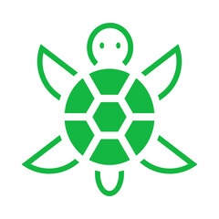 Sea Turtle Vector Logo Design Template