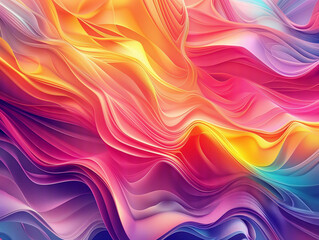 Obraz premium Abstract wallpaper,color luminogram, layered angular geometric shapes in vibrant colors.