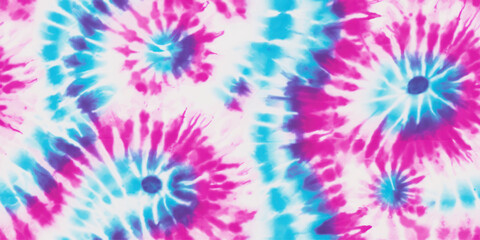 Fototapeta na wymiar Fabric Tie Dye Pattern Ink , colorful tie dye pattern abstract background. Tie Dye two Tone Clouds . Shibori, tie dye, abstract batik brush seamless and repeat pattern design. 