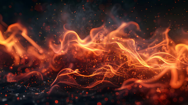 coals burning in a fire