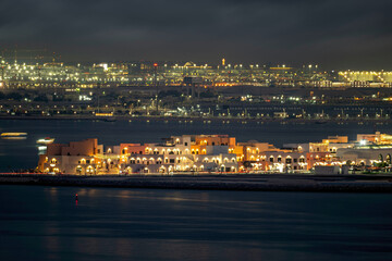 Aerial View of Mina District Doha Port Qatar