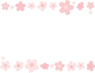 シンプルな桜のフレーム