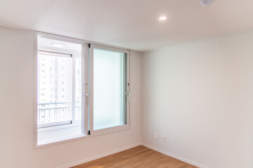 The interior of the renovated bed room in the apartment