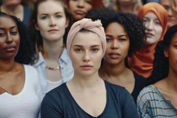 Obraz premium Diverse Group of Women Standing Together. Generative AI