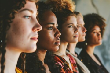 Diverse Group of Women Standing Together. Generative AI