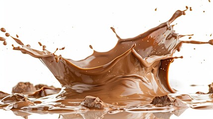 chocolate splash isolated on a white background