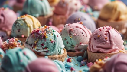 view of aesthetic ice cream with sprinkle background image