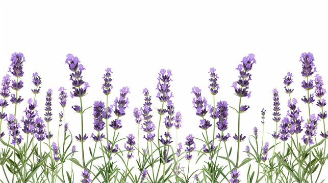 lavender flowers isolated on a white background
