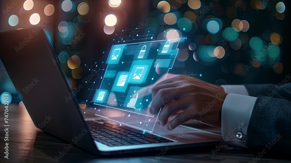 Poster login and password cyber security concept data protection and secured internet access cybersecurity