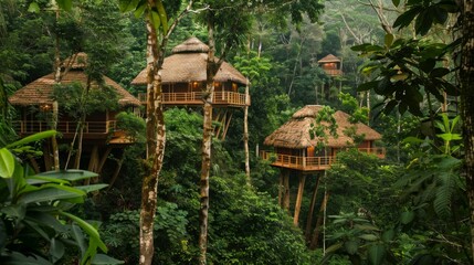 Obraz premium Eco-Architecture Excellence: Modern Sustainable Building Veiled in Greenery, Embracing Low Carbon Footprint Living. Harmonious Blend of Nature and Design, Showcasing Green Living