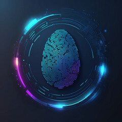 authentication login or cybersecurity fingerprint and secure online connection of professional trading or financial personal electronic banking account