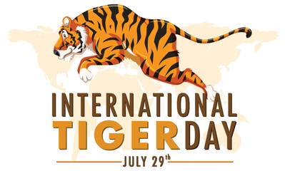 Vector graphic of a tiger for International Tiger Day