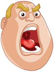 Cartoon illustration of a man with a surprised expression.