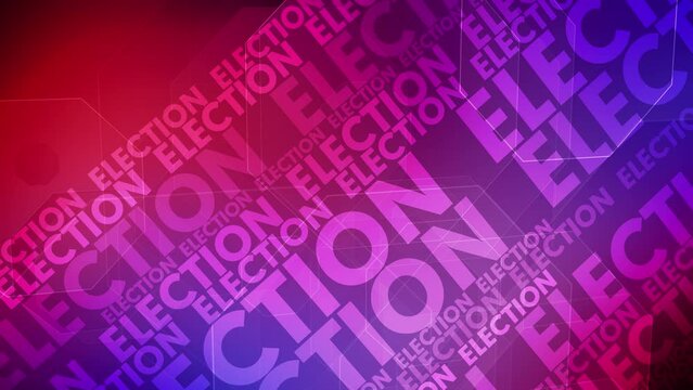 Voting for presidential candidate creative election text abstract background with typography, letters, and symbols in inspiring layout and pattern