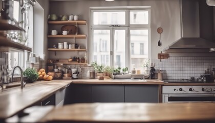 view of aesthetic kitchen design background image