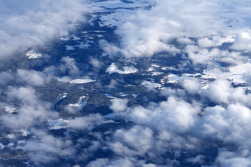 Luftaufnahmen Winterlandschaften in Süden von Norwegen