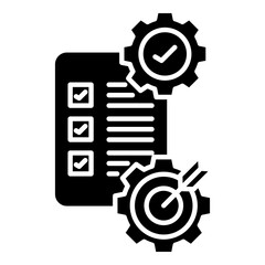 gear icon on metal background