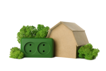 PNG, Decorative house with moss, isolated on white background