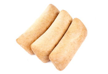 Ciabatta isolated on a white background