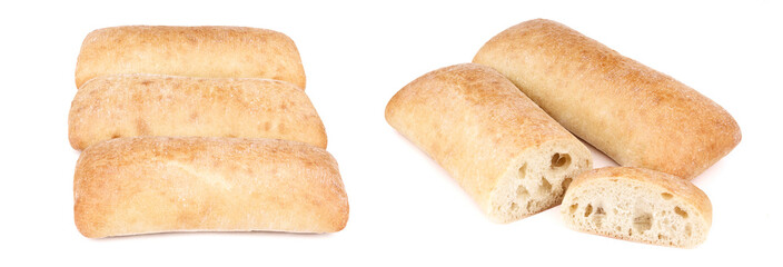 Ciabatta isolated on a white background
